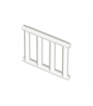 White Bar 1 x 4 x 3 Grille with End Protrusions