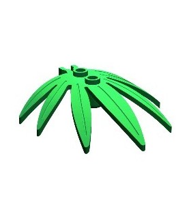 Green Plant Leaves 6 x 5 Swordleaf with Open O Clip Thick