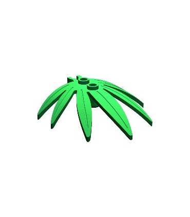 Green Plant Leaves 6 x 5 Swordleaf with Open O Clip Thick