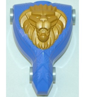 Very Light Bluish Gray Large Figure Torso KK with King Mathias Pattern - Series 2 - Lion Head Relief