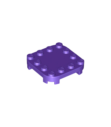 Dark Purple Plate, Modified 4 x 4 with Rounded Corners and 4 Feet