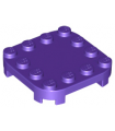 Dark Purple Plate, Modified 4 x 4 with Rounded Corners and 4 Feet