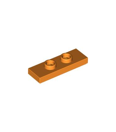 Orange Plate, Modified 1 x 3 with 2 Studs (Double Jumper)