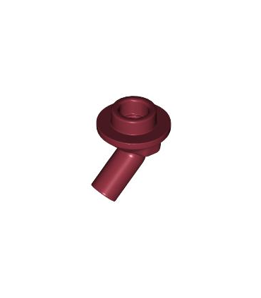 Dark Red Bar 1L with Angled Hollow Stud