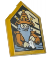 Pearl Gold Tile, Modified 2 x 3 Pentagonal with HP Portrait - Basil Fronsac Pattern