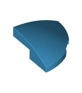 Dark Azure Slope, Curved 2 x 2 x 2/3 Corner Round