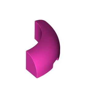 Dark Pink Brick, Round Corner 3 x 3 without Studs