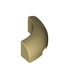 Tan Brick, Round Corner 3 x 3 without Studs