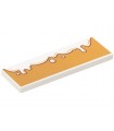 White Tile 2 x 6 with Dripping Icing on Medium Nougat Background Pattern