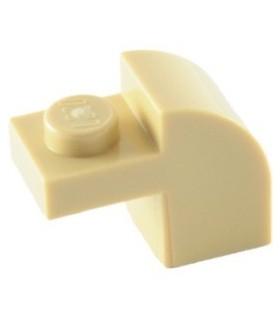 Tan Brick, Modified 1 x 2 x 1 1/3 with Curved Top