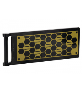 Black Flag 7 x 3 with Bar Handle with Hexagonal Gold Solar Panel Pattern
