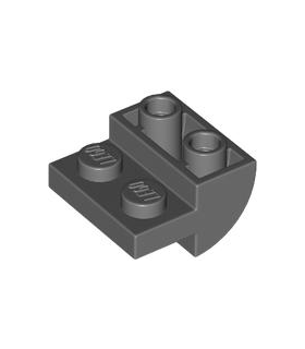 Dark Bluish Gray Slope, Curved 2 x 2 Inverted with 2 Recessed Studs