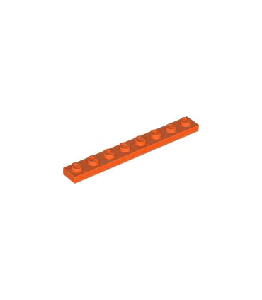 Reddish Orange Plate 1 x 8