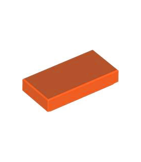Reddish Orange Tile 1 x 2