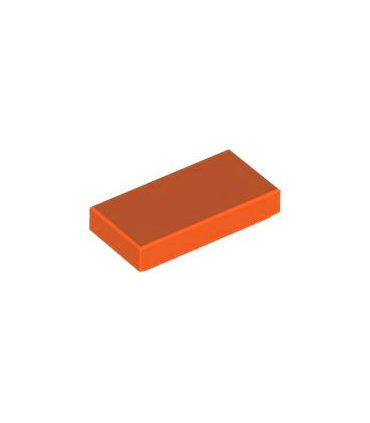 Reddish Orange Tile 1 x 2