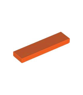 Reddish Orange Tile 1 x 4