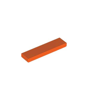 Reddish Orange Tile 1 x 4
