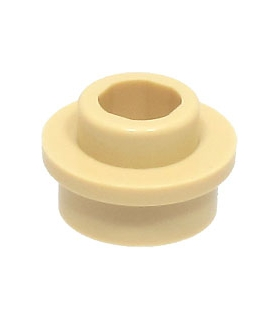 Tan Plate, Round 1 x 1 with Open Stud