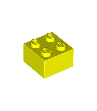 Neon Yellow Brick 2 x 2