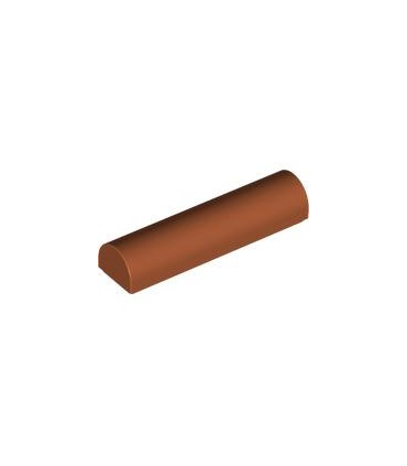 Dark Orange Slope, Curved 1 x 4 x 2/3 Double