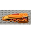 Medium Orange Wedge 6 x 2 Left with Racer Hot Scorcher 4 Pattern