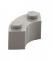 Light Gray Brick, Round Corner 2 x 2 Macaroni with Stud Notch