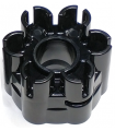 Black Projectile Launcher Part, Rapid Shooter Six Barrel - Rounded Barrels