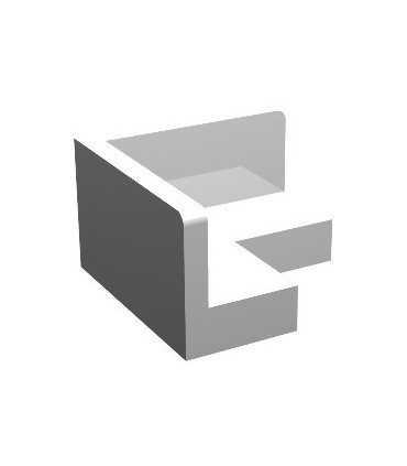 White Panel 2 x 2 x 1 Corner