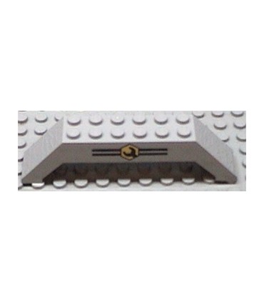 Light Gray Slope 45 10 x 2 x 2 Double with Wrench Pattern