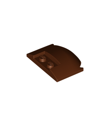 Reddish Brown Wedge 3 x 4 x 2/3 Triple Curved
