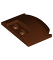 Reddish Brown Wedge 3 x 4 x 2/3 Triple Curved