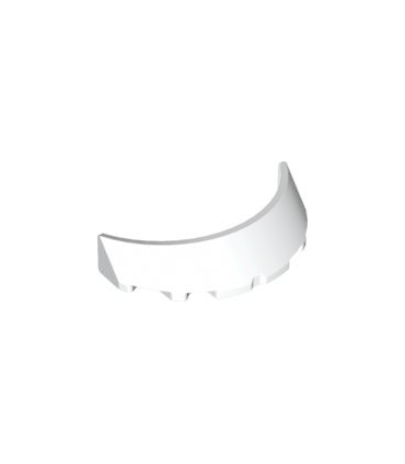 White Windscreen 3 x 6 x 1 Curved