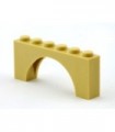 Tan Brick, Arch 1 x 6 x 2 - Thin Top without Reinforced Underside