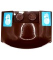 Reddish Brown Wedge 3 x 4 x 2/3 Triple Curved with Medium Azure Headlights Pattern (Stickers) - Set 41319