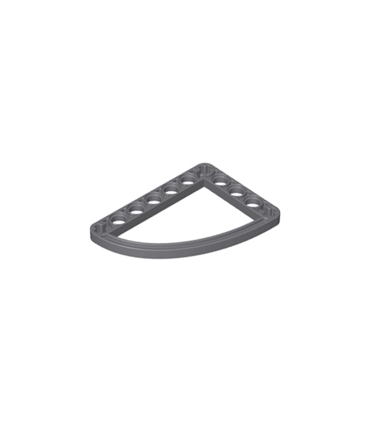 Dark Bluish Gray Technic, Liftarm, Modified L-Shape Quarter Ellipse Thin 5 x 7