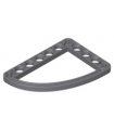 Dark Bluish Gray Technic, Liftarm, Modified L-Shape Quarter Ellipse Thin 5 x 7