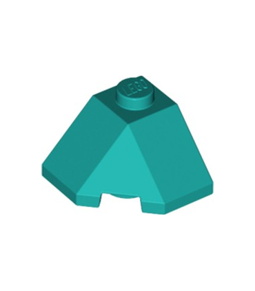 Dark Turquoise Wedge 2 x 2 (Slope 45 Corner)