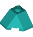 Dark Turquoise Wedge 2 x 2 (Slope 45 Corner)
