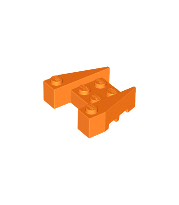 Orange Wedge 3 1/2 x 4 with Stud Notches