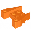 Orange Wedge 3 1/2 x 4 with Stud Notches