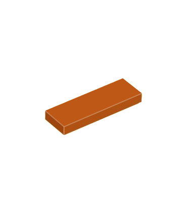 Dark Orange Tile 1 x 3