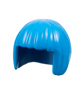 Dark Azure Minifigure, Hair Short, Bob Cut