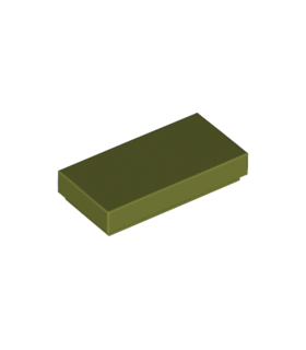 Olive Green Tile 1 x 2