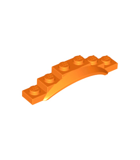 Orange Vehicle, Mudguard 1 1/2 x 6 x 1 with Arch