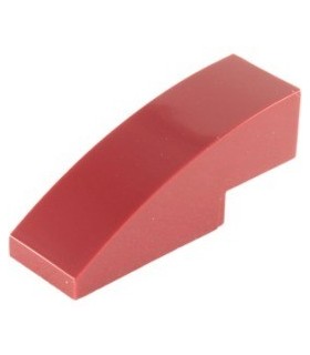 Dark Red Slope, Curved 3 x 1 No Studs
