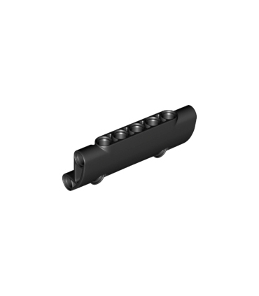 Black Technic, Panel Curved 7 x 3 with 2 Pin Holes through Panel Surface