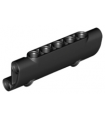 Black Technic, Panel Curved 7 x 3 with 2 Pin Holes through Panel Surface