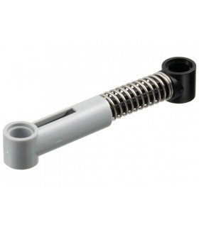 Light Bluish Gray Technic, Shock Absorber 6.5L with Black Piston Rod - Soft Spring, Tight Coils