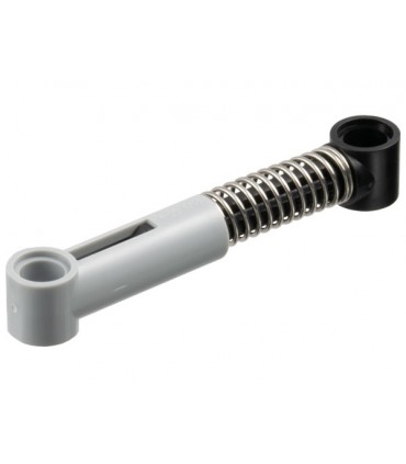 Light Bluish Gray Technic, Shock Absorber 6.5L with Black Piston Rod - Soft Spring, Tight Coils