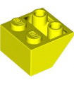 Neon Yellow Slope, Inverted 45 2 x 2 with Flat Bottom Pin